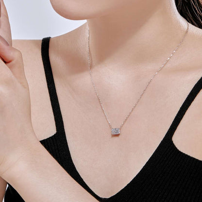 [Vera Jewelry]Luxurious Square Shape Colorful Necalack
