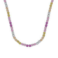 [Vera Jewelry]Delicate Colorful Tennis Necklace