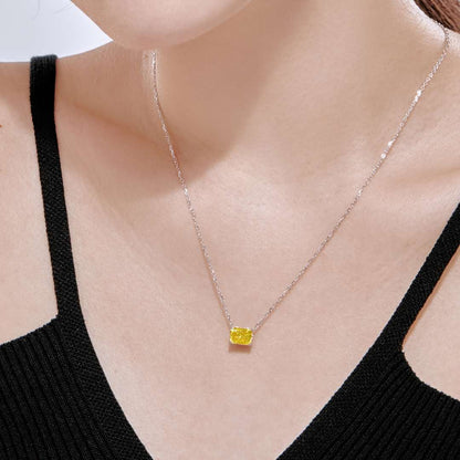 [Vera Jewelry]Luxurious Square Shape Colorful Necalack