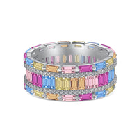 [Vera Jewelry]Dazzling Colorful Radiant Cut Party Ring