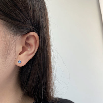 [Vera Jewelry]Sparkling Colorful Round Shape Earrings