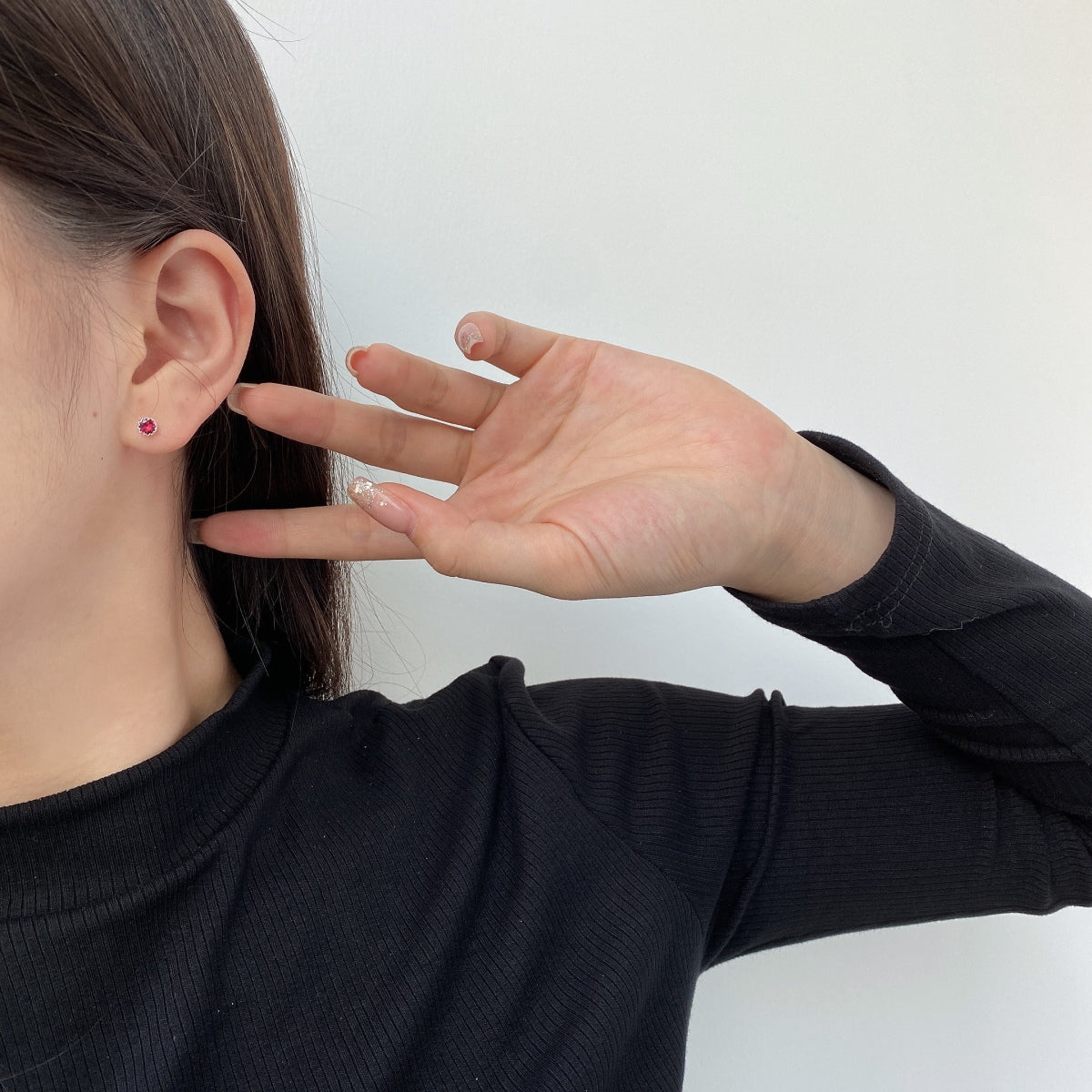[Vera Jewelry]Sparkling Colorful Round Shape Earrings