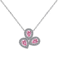 [Vera Jewelry]Elegant Flower Shape Pear Cut Necklace