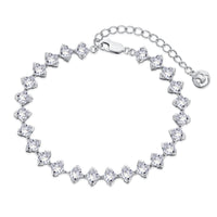 [Vera Jewelry]0.5 Carat Ornate Princess Cut Daily Bracelet