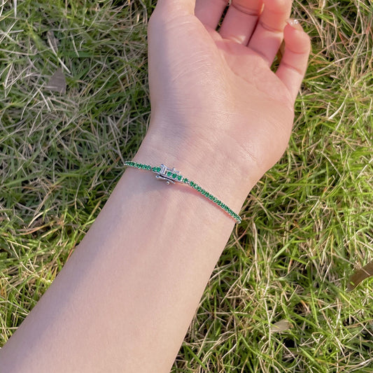[Vera Jewelry]Strahlendes, farbenfrohes Armband mit Rundschliff für Partys