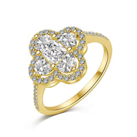 [Vera Jewelry]Luxurious Eternity Flower Shape Banquet Ring