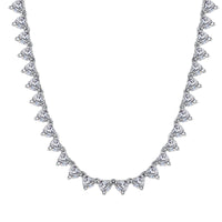 [Vera Jewelry]Ornate Heart Cut Tennis Necklace