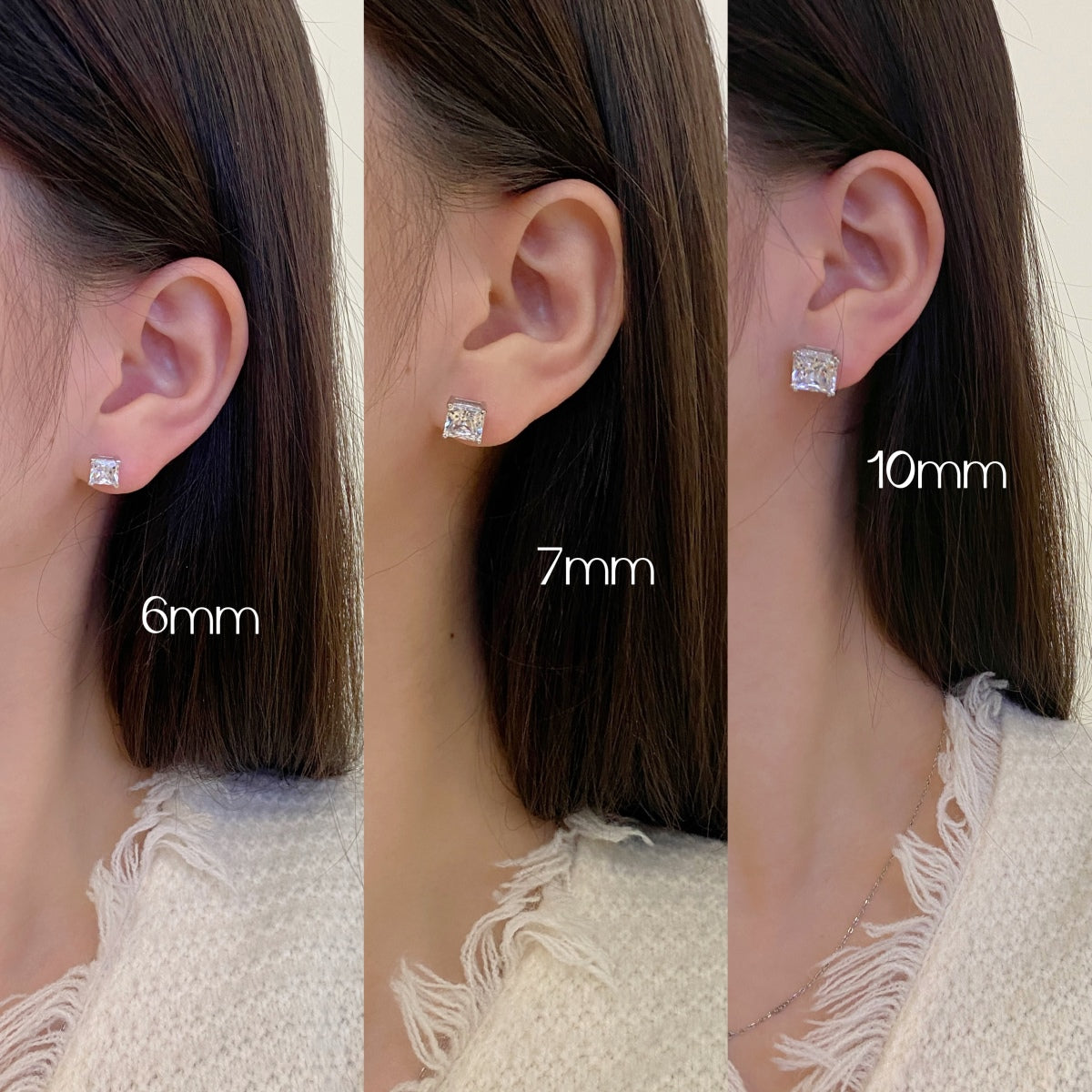 [Vera Jewelry]Delicate Square Shape Earrings