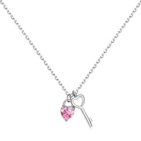 [Vera Jewelry]Unique Heart Shape Key Pendent Necklace