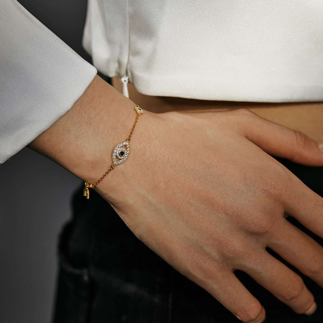 [Vera Jewelry]Dainty Eye Shape Necklace