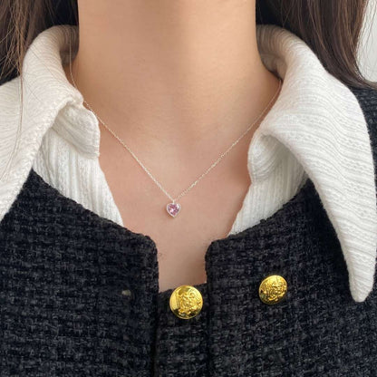 [Vera Jewelry]Ornate Heart Shape Necklace