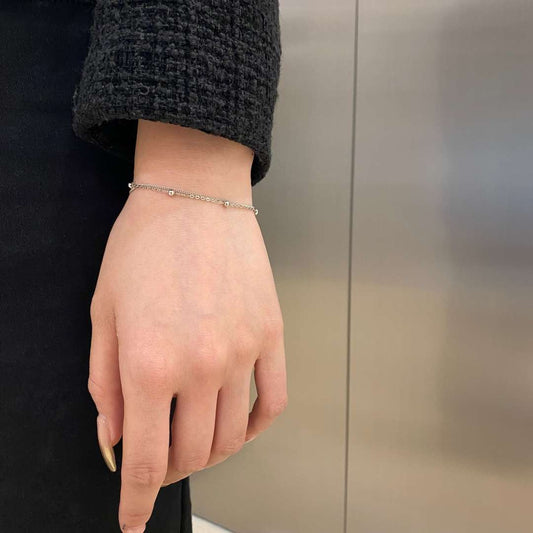 [Vera Jewelry]Delicate Bead Double Layer Bracelet