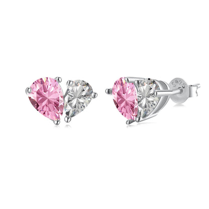 [Vera Jewelry]Dazzling Elegant Heart Cut Lover Earrings