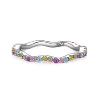 [Vera Jewelry]Dainty Colorful Round Cut Party Ring
