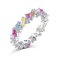 [Vera Jewelry]Dazzling Polychromatic Multi cut Daily Ring