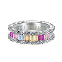 [Vera Jewelry]Dainty Kaleidoscopic Emerald Cut Daily Ring