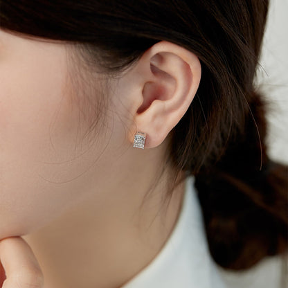 [Vera Jewelry]Radiant Luxurious Princess Cut Daily Earrings