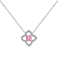 [Vera Jewelry]Exquisite Flower Shape Princess Cut Necklace