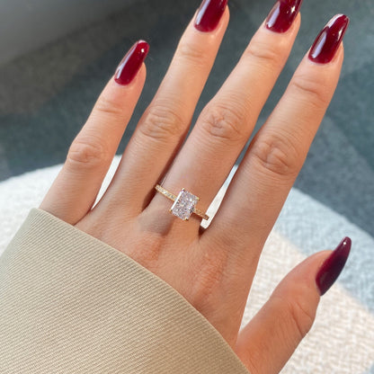 [Vera Jewelry]2.0 Carat Dazzling Sparkling Radiant Cut Party Ring