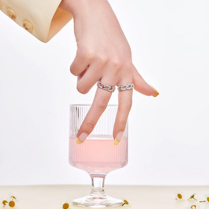 [Vera Jewelry]Sparkling Vibrant Emerald Cut Daily Ring