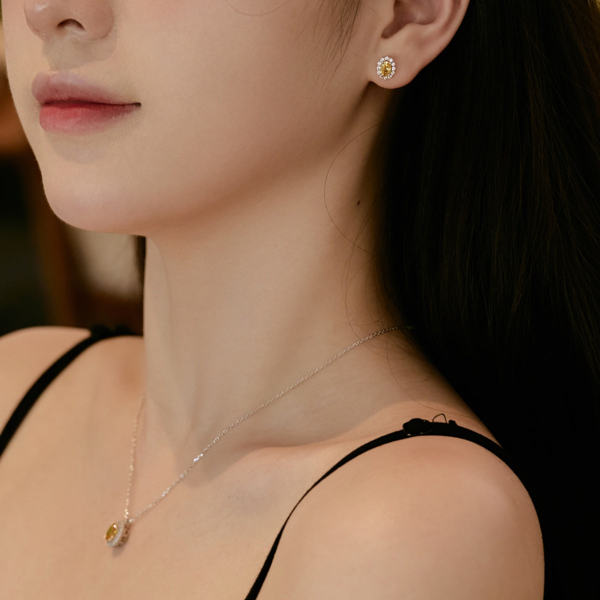 [Vera Jewelry]Delicate Unique Oval Cut Daily Earrings