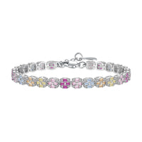 [Vera Jewelry]Delicate Colorful Emerald Cut Daily Bracelet