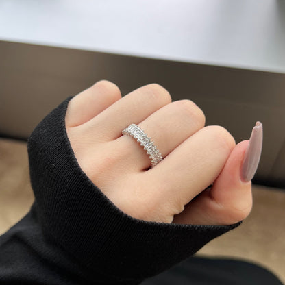 [Vera Jewelry]Splashy Ornate Emerald Cut Cocktail Ring