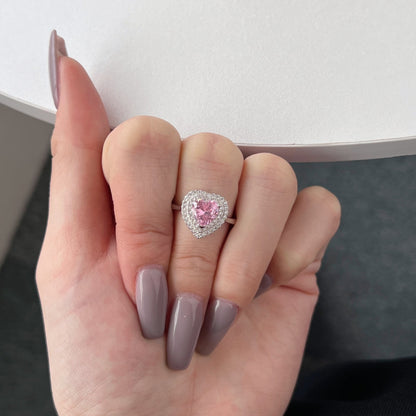 [Vera Jewelry]Delicate Ebullient Heart Shape Wedding Ring