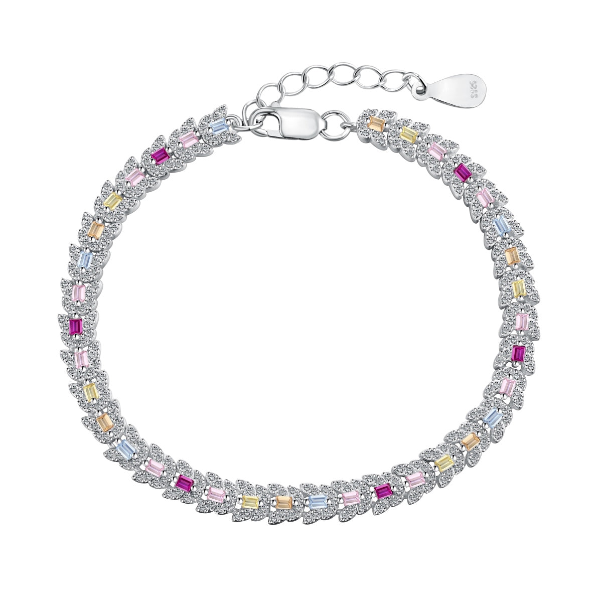 [Vera Jewelry]Delicate Colorful Multi Cut Daily Bracelet