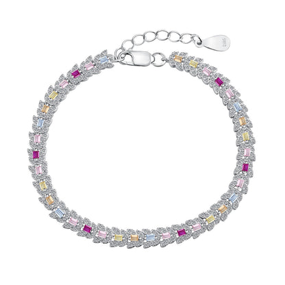 [Vera Jewelry]Delicate Colorful Multi Cut Daily Bracelet
