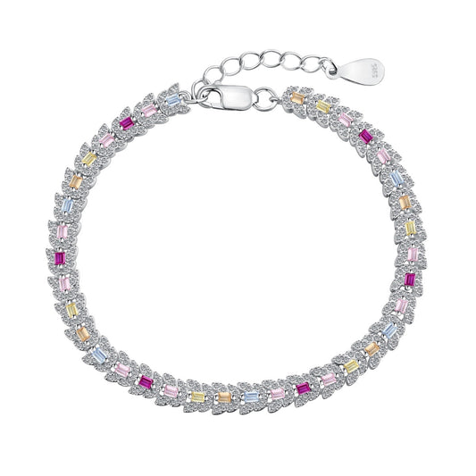 [Vera Jewelry]Delicate Colorful Multi Cut Daily Bracelet