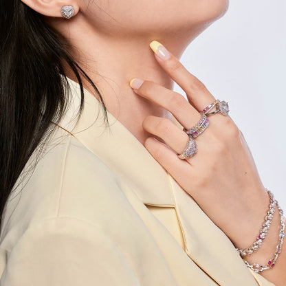 [Vera Jewelry]Delicate Ebullient Heart Shape Wedding Ring