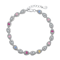 [Vera Jewelry]0.25 Carat Radiant Water Drop Shape Daily Bracelet