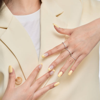 [Vera Jewelry]Radiant Sparkling Round Cut Daily Ring