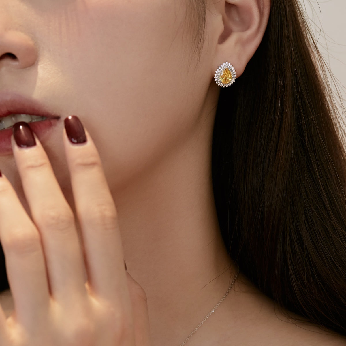 [Vera Jewelry]Delicate Gorgeous Pear Cut Daily Earrings
