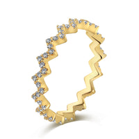 [Vera Jewelry]Delicate Enchanting Wave Shape Daily Ring