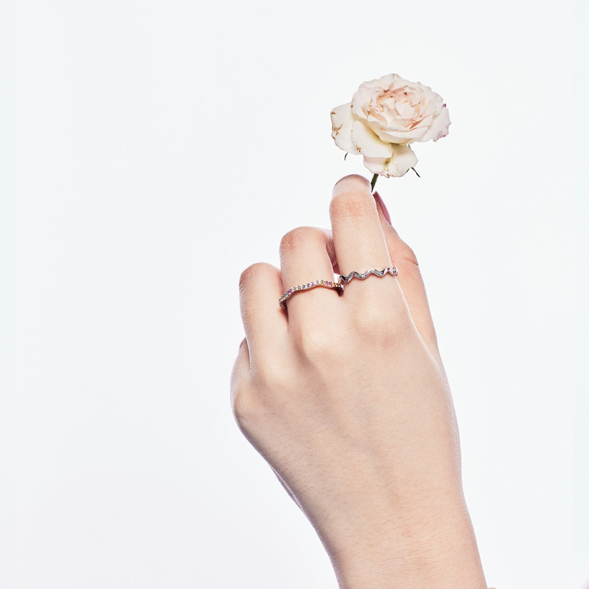 [Vera Jewelry]Dainty Colorful Round Cut Party Ring
