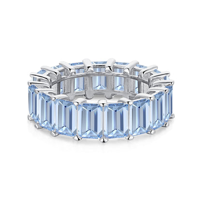 [Vera Jewelry]0.75 Carat Elegant Emerald Cut Tennis Ring