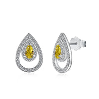 [Vera Jewelry]Sparkling Delicate Water Drop Shape Daily Earrings