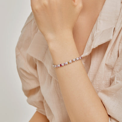 [Vera Jewelry]Radiant Colorful Round Shape Daily Bracelet