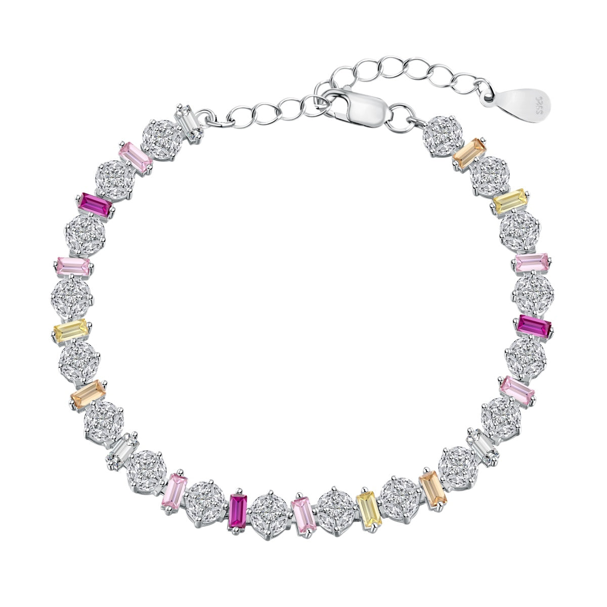 [Vera Jewelry]Radiant Colorful Round Shape Daily Bracelet