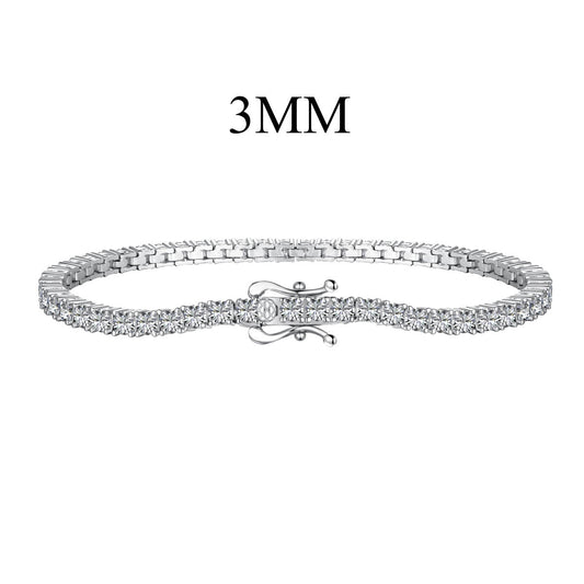 [Vera Jewelry] Zierliches, bezauberndes Tennisarmband mit Rundschliff