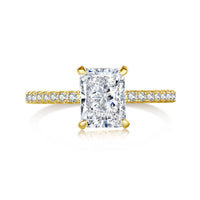 [Vera Jewelry]2.0 Carat Dazzling Sparkling Radiant Cut Party Ring