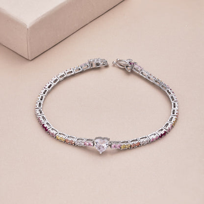 [Vera Jewelry]Delicate Romantic Heart Shape Lover Bracelet