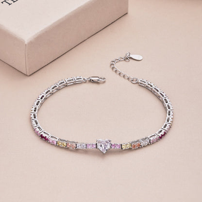 [Vera Jewelry]Delicate Romantic Heart Shape Lover Bracelet