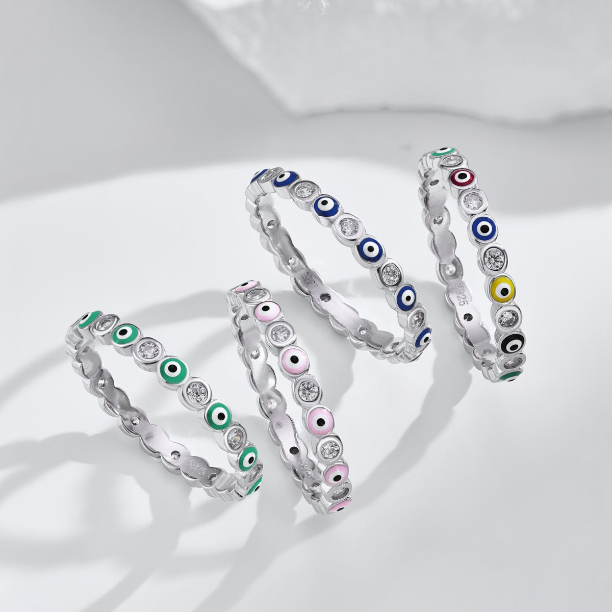 [Vera Jewelry]Sparkling Vibrant Round Shape Daily Ring