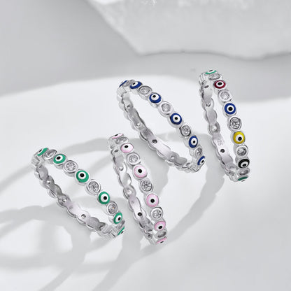 [Vera Jewelry]Sparkling Vibrant Round Shape Daily Ring