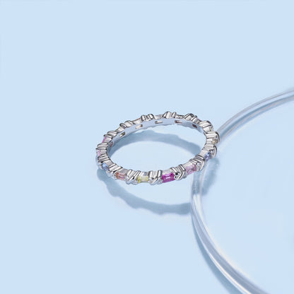[Vera Jewelry]Charming Colorful Round Cut Daily Ring
