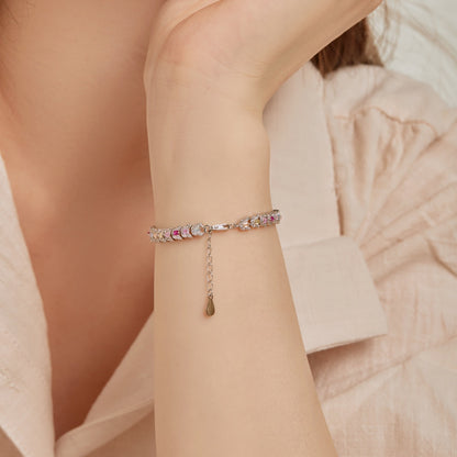 [Vera Jewelry]Delicate Colorful Multi Cut Daily Bracelet