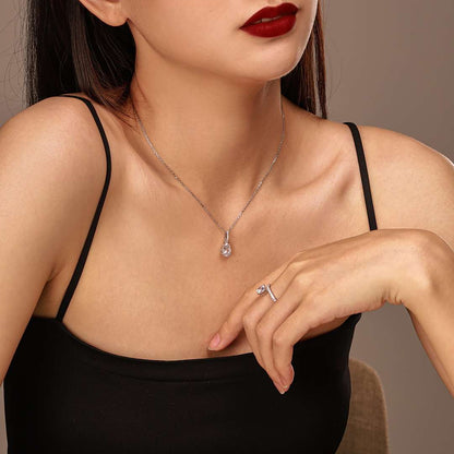 [Vera Jewelry]Delicate Water Drop Shape Fashion Necklace